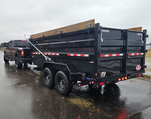 Junk Task Force 1 truck and dumpster trailer